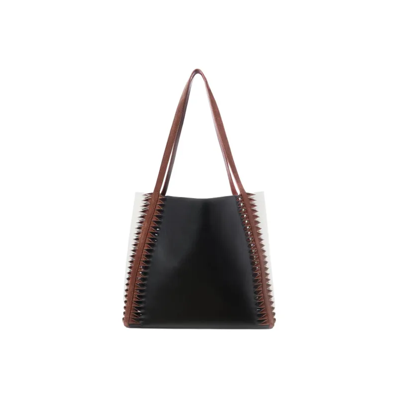 Chloe LOUELA Cow Leather Tote Bag Shopping Bag Handbag Shoulder Bag Women's Black-2