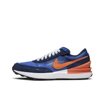 Nike Waffle One Cushioning Anti-Slip And Wear-Resistant Low-Top Casual Shoes GS Blue Orange