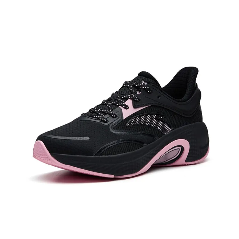 Anta Low-Top Casual Running Shoes Women's Black Red-2