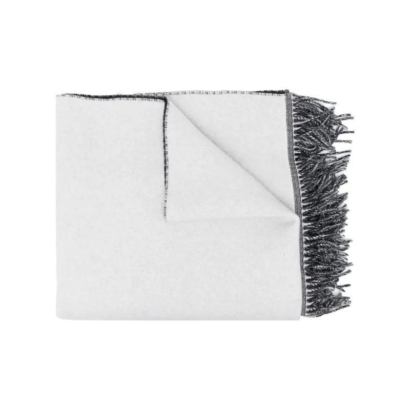 Alexander McQueen Wool Knit Scarf Unisex Black/White-2