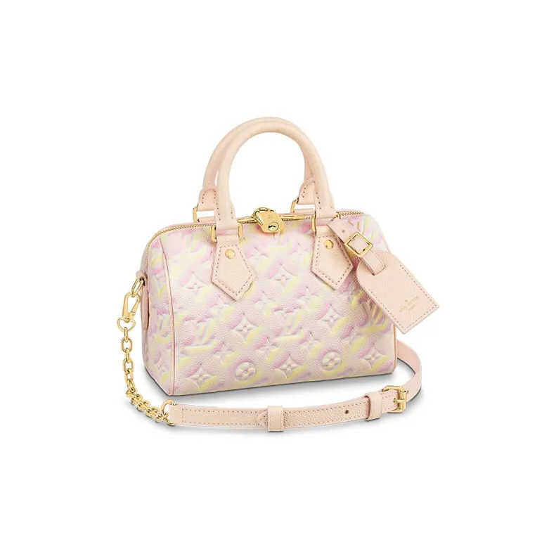 LOUIS VUITTON SpeedyBandoulière Cow Leather Pillow Bag, Shoulder Bag, Crossbody Bag, Handbag Regular Women's Pink-0