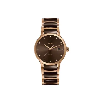 RADO Crystal Collection Automatic Mechanical Movement Men's Watches Watch 38mm Brown Watch Dial