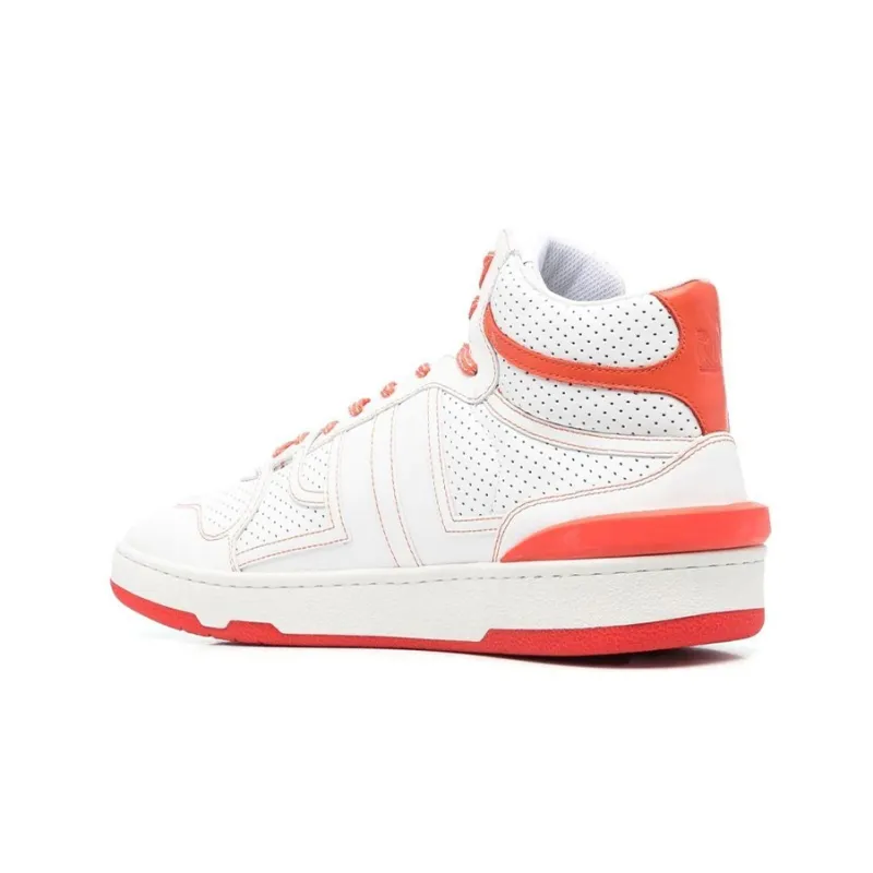 Lanvin High Top Stylish Skateboarding Shoes Men's White-3