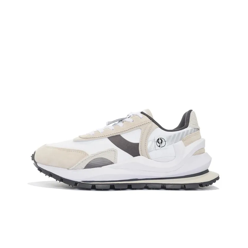 LiNing Fangyuan Eternal Cushioning Anti Slip And Wear Resistant Low Top Sports Casual Shoes Men's White Gray-0