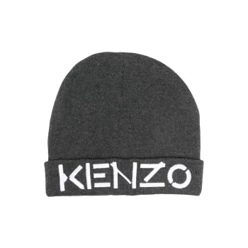 KENZO Logo Embroidered Knitted Beanie