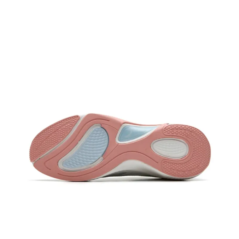 ANTA Running Collection Running Shoes Women's Low Top Ivory White/Illusion Blue/Floating Cloud Red-5