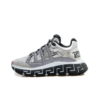 VERSACE Trigreca Shock Absorbers Low Top Casual Shoes Women's Silver