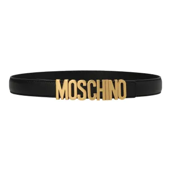 MOSCHINO Logo Lettering Buckle Belt