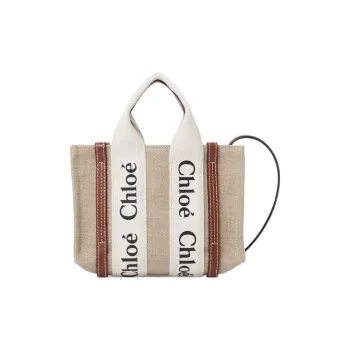 Chloé Woody Logo Printed Mini Tote Bag