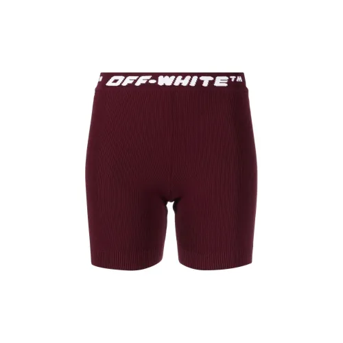 OFF-WHITE FW22 Casual Shorts Women's Burgundy