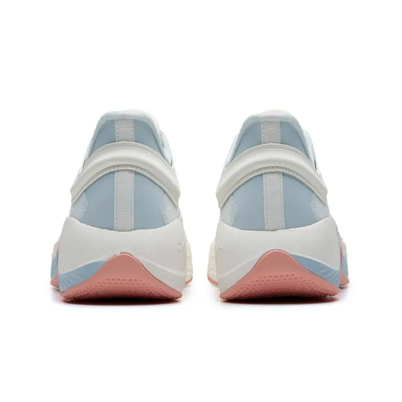 ANTA Running Collection Running Shoes Women's Low Top Ivory White/Illusion Blue/Floating Cloud Red-4