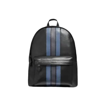 COACH Charles Leather Backpack Large Size Men's Black