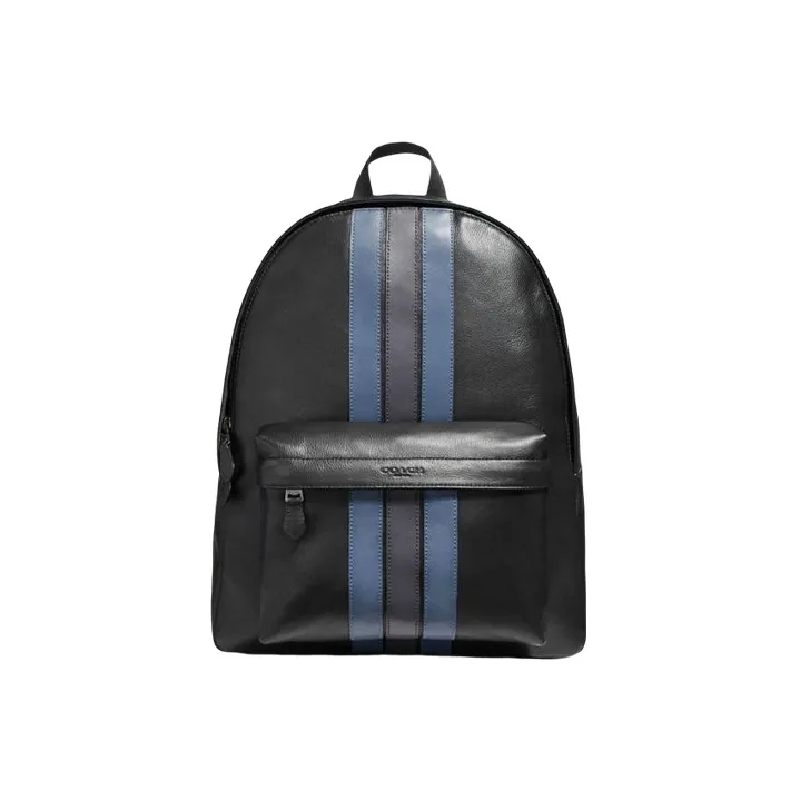 COACH Charles Leather Backpack Large Size Men's Black-0