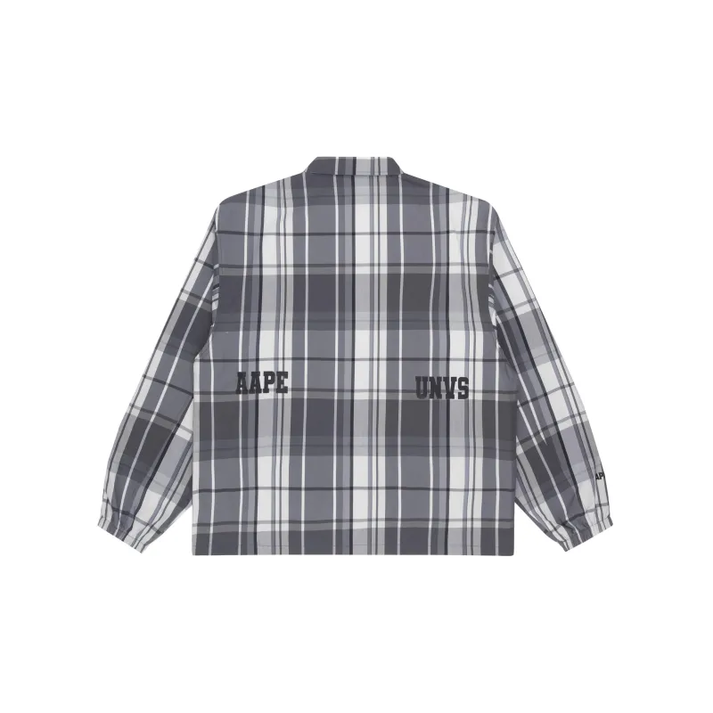 Aape Tartan check Logo Shirt Jacket-10