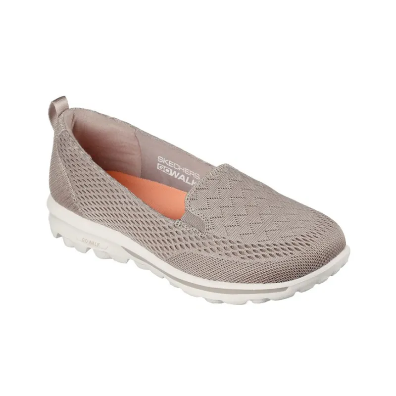 Skechers Go Walk Classic Cushioned Anti-Slip Wear-Resistant Breathable Lightweight Low-Top Casual Shoes Women's Taupe-2