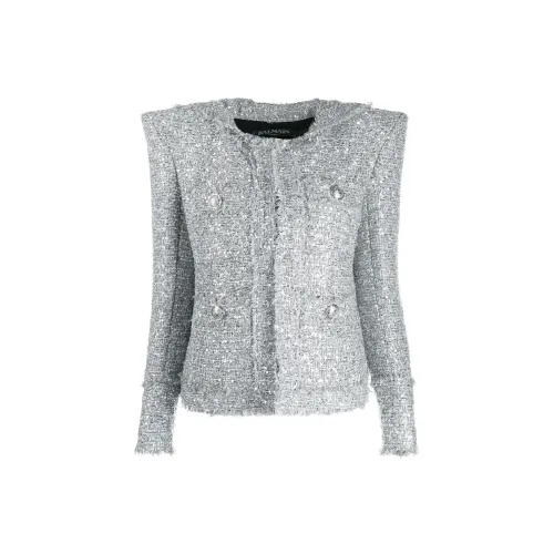 BALMAIN Jackets Women's Silver