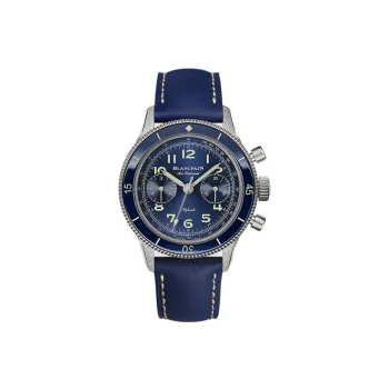 BLANCPAIN AIR COMMAND Collection Automatic Mechanical Movement Unisex Watch Blue Dial Leather Watch Bands