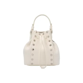 Furla Mastella Leather Bucket Bags Shoulder Bag Crossbody Bag Handbag Women's White