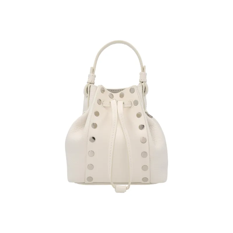 Furla Mastella Leather Bucket Bags Shoulder Bag Crossbody Bag Handbag Women's White-0