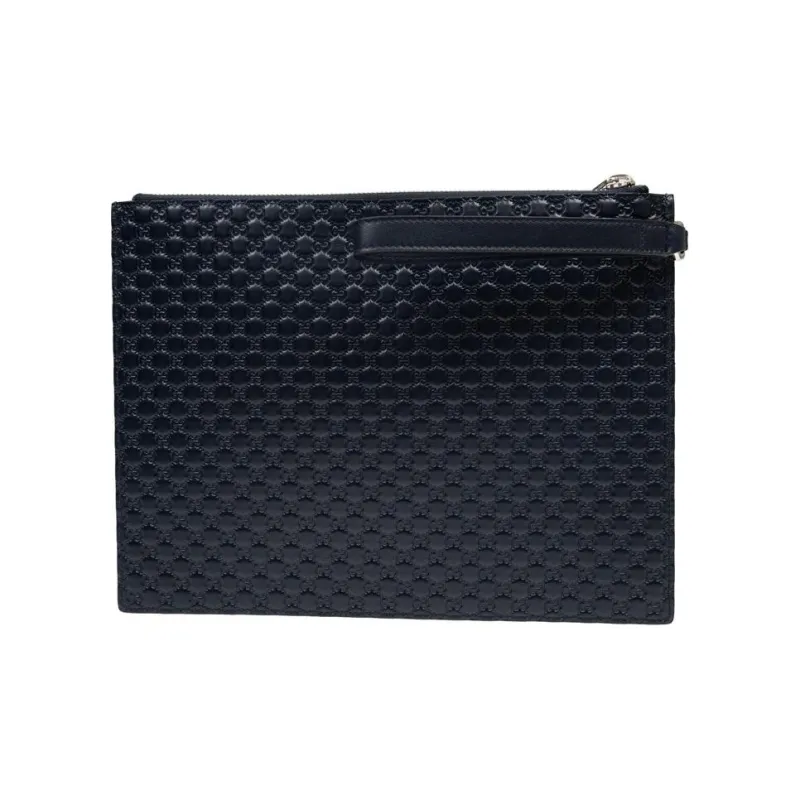 GUCCI Cow Leather Clutch Regular Men's Dark Blue-2