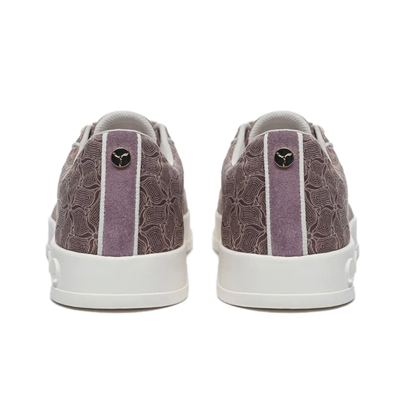 LI NING 1990 Classic Collection Skateboard Shoes Women's Low Top Eggplant Skin Purple/Light White Purple-3