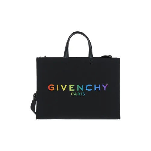 GIVENCHY Cotton Tote Bag Shopping Bag Shoulder Bag Crossbody Bag Handbag Large Size Women's Black