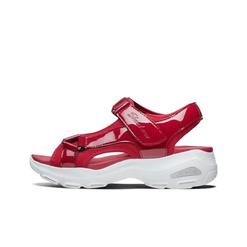 Skechers D'LITES Series Beach Sandals Women's Red