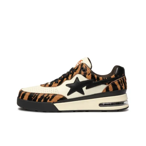 A BATHING APE ROAD STA Stylish Skateboarding jeans shoes Men's Black