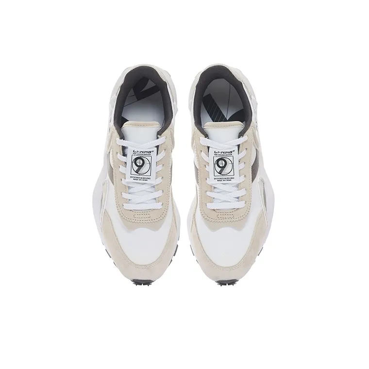 LiNing Fangyuan Eternal Cushioning Anti Slip And Wear Resistant Low Top Sports Casual Shoes Men's White Gray-3