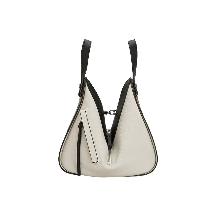LOEWE Hammock Calfskin Hammock Bag Portable Crossbody Bag Shoulder Bag Small Size Women's Black/Tan-2