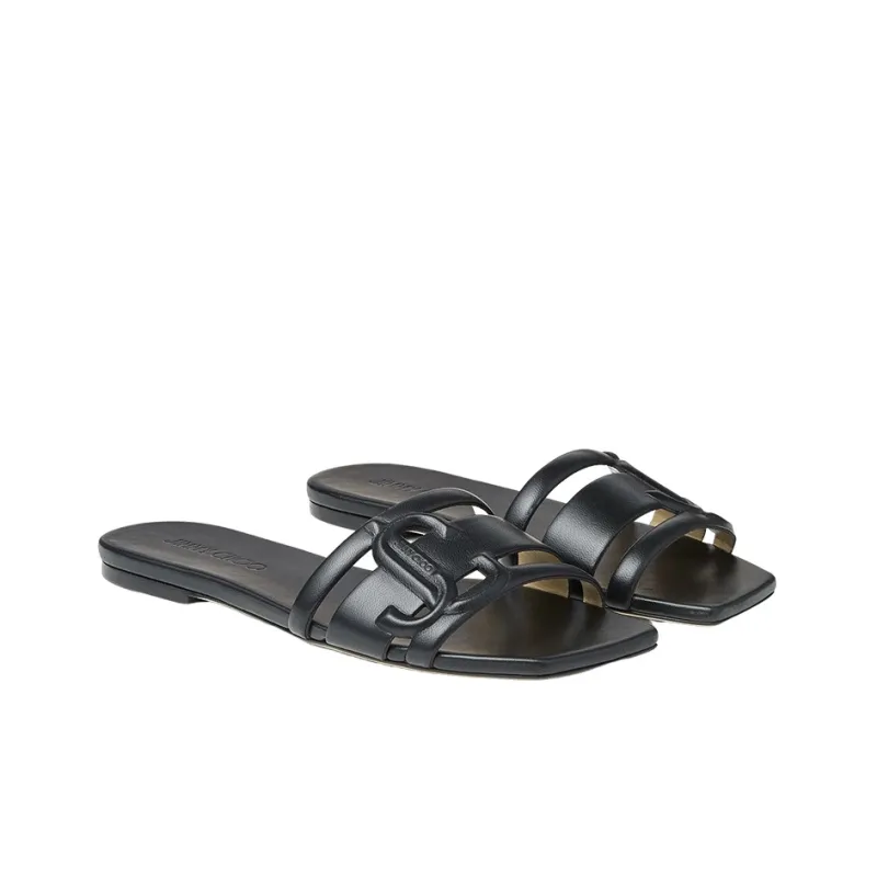 Jimmy Choo Rubber Sole Slip Resistant Stylish Sandal Women's Black-1
