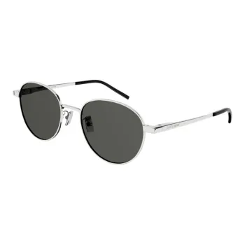 SAINT LAURENT Round-frame Engraved-logo Sunglasses