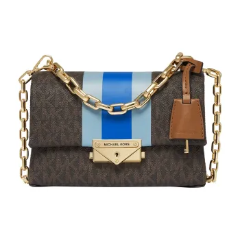 MICHAEL KORS Cece Crossbody Bag, Shoulder Bag Extra Small Women's Dark Brown/Brown/Blue/Light Blue