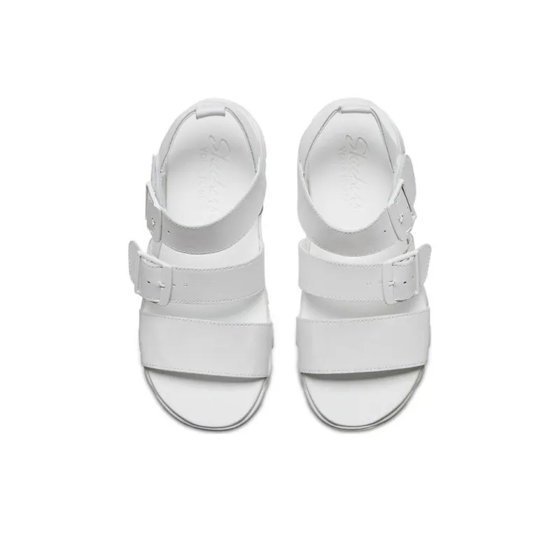 Skechers D'LITES Series Beach Sandals Women's White-3