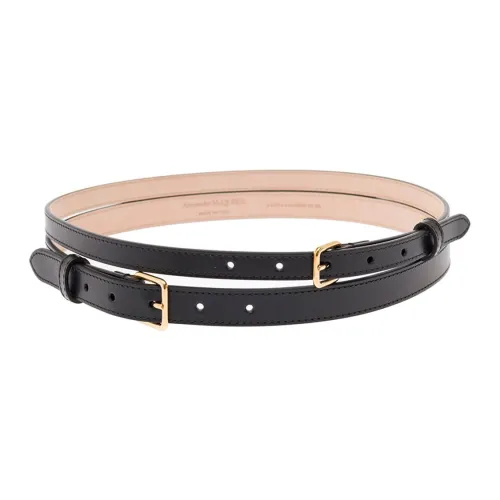 Alexander McQueen Leather Belts Women's Black