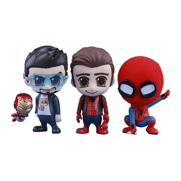 Hot Toys Spider Man Cosb370 Hero Returns Custom Battle Armor Set Chibi Figures 3.5cm-0