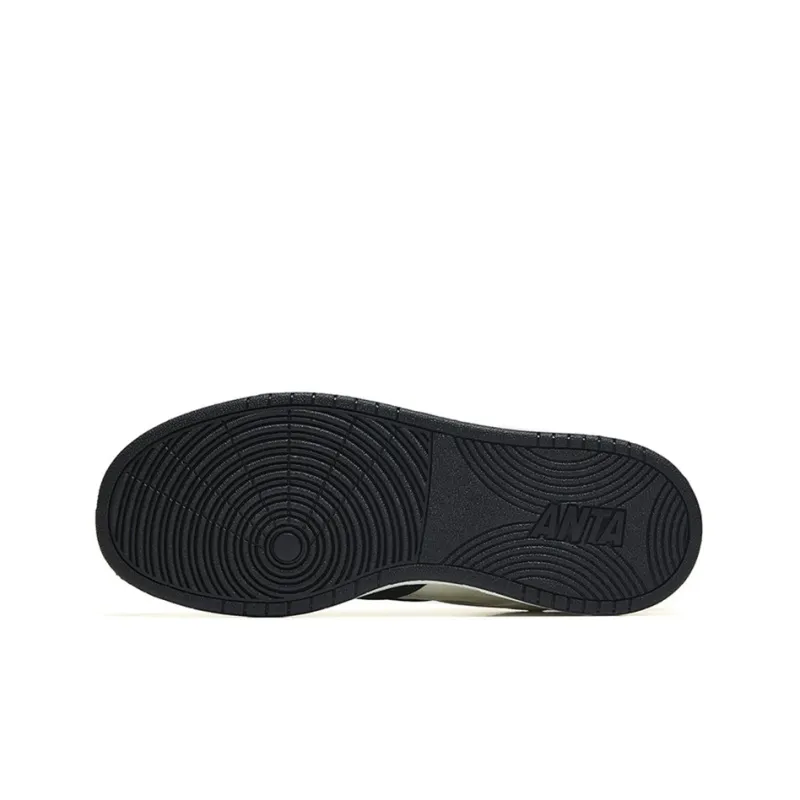 Anta Life Collection Anti-Slip Wear-Resistant Low-Top Skateboard Shoes Women's White Black Gray-5