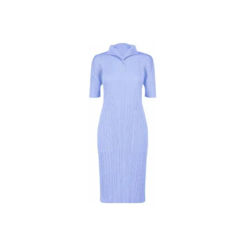 PLEATS PLEASE ISSEY MIYAKE Short-Sleeved Dresses Women's Blue