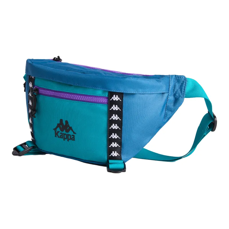 Kappa Polyester Sling Bag, Crossbody Bag, Fanny Pack Regular Unisex Endless Blue/Classic Black-1