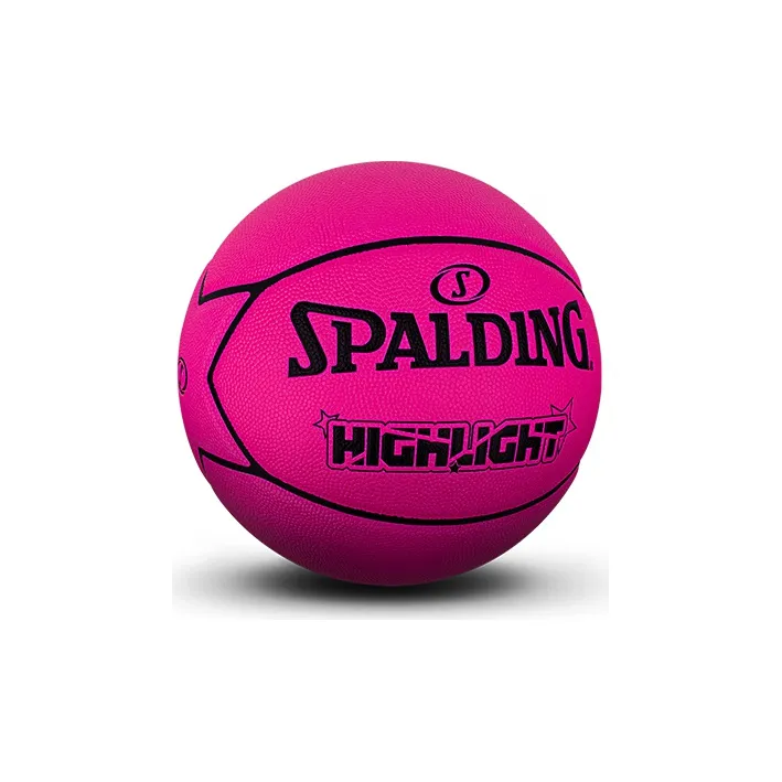 SPALDING HIGHLIGHT Series PU Basketball Rose Red Size 7 Training-4
