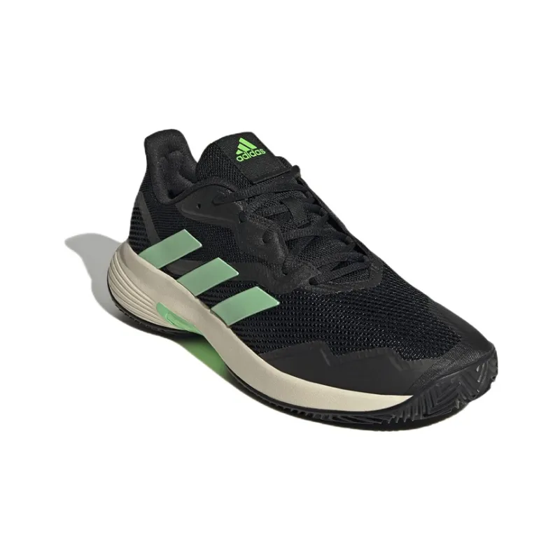Adidas CourtJam Control Anti-Slip And Wear-Resistant Breathable Low-Top Tennis Shoes Men's Black Green-2