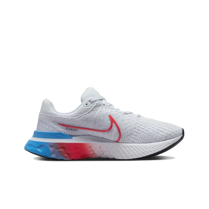 Nike React Infinity Run Flyknit 3 'Grey Bright Crimson' Women's-1