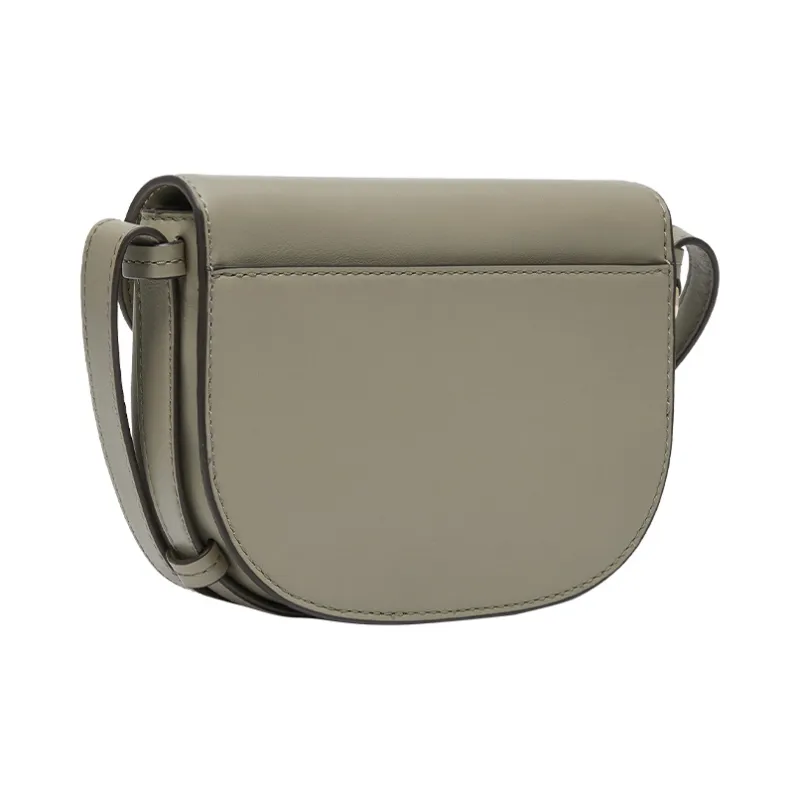 MICHAEL KORS Hally Cow Leather Saddle Bag, Shoulder Bag, Crossbody Bag Extra Small Women's Light Army Green-1