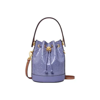 TORY BURCH T Monogram Patent Leather Shoulder Bag, Crossbody Bag, Handbag Mini Women's Dark Lotus Purple