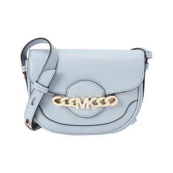 MICHAEL KORS Hally Cow Leather Saddle Bag Shoulder Bag Crossbody Bag Extra Small Women's Light Blue