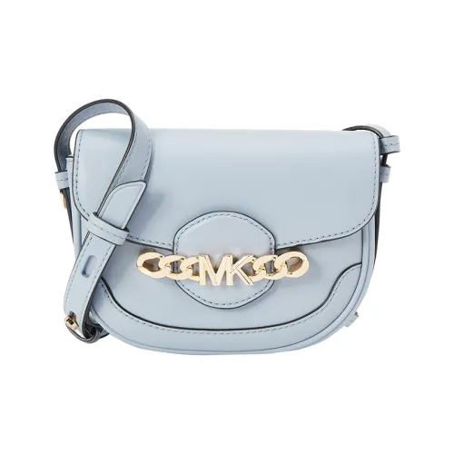 MICHAEL KORS Hally Cow Leather Saddle Bag Shoulder Bag Crossbody Bag Extra Small Women's Light Blue