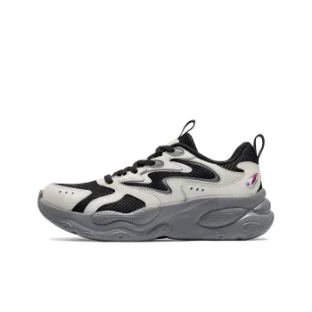361° Anti Slip And Wear Resistant Breathable Low Top Running Shoes Women's Black Gray