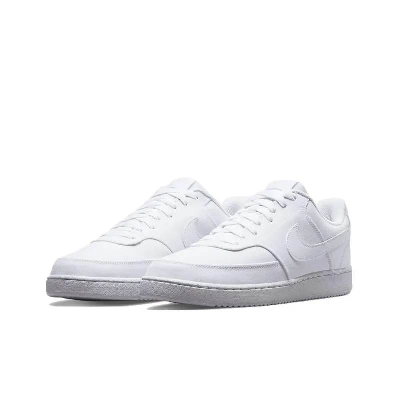 Nike Court Vision Low Canvas Next Nature 'Triple White'-2