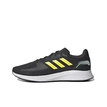 Adidas Runfalcon 2.0 Durable Breathable Low-Top Running Shoes Men's Black Yellow