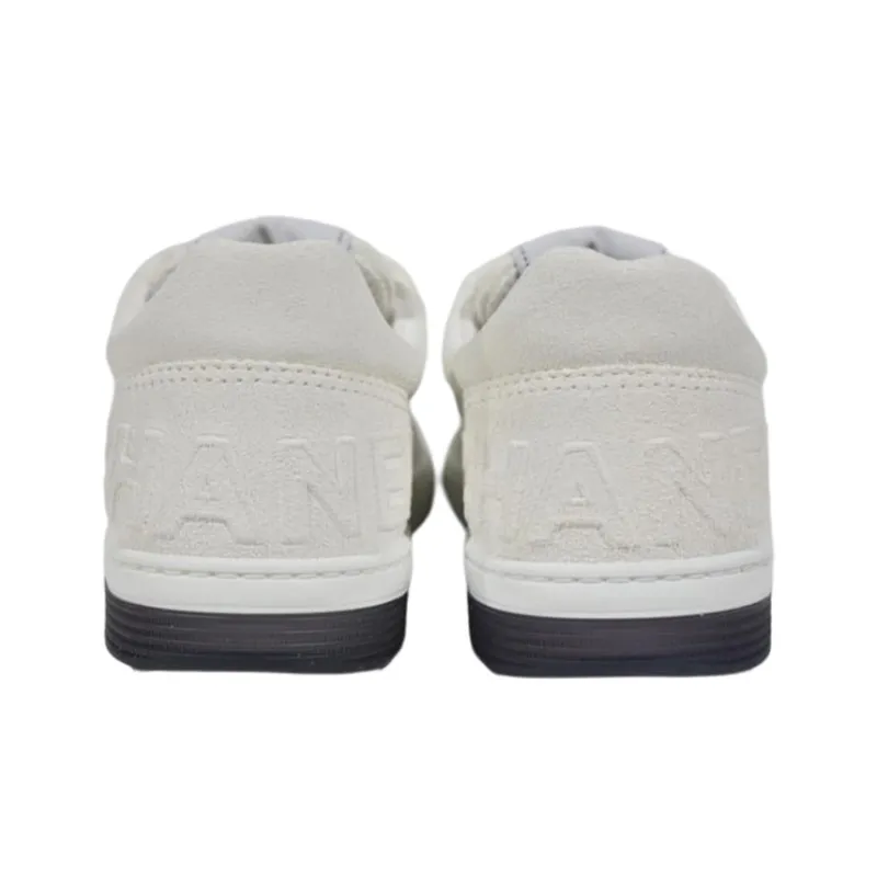 CHANEL Low Top Stylish Skateboarding Shoes Women's White-4